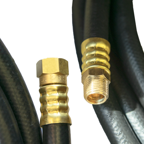 3/8” NATURAL GAS / LIQUID PROPANE GAS HOSE (CSA APPROVED) MALE PIPE THREADED AND FEMALE FLARE BRASS ENDS AT BARBECUES GALORE