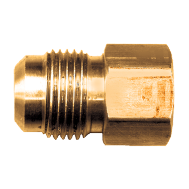 Brass Fitting - 468D 1/2" Male Flare to 1/2" Female Pipe Thread | Barbecues Galore Get it online or in store in Burlington, Oakville, Etobicoke, and Calgary