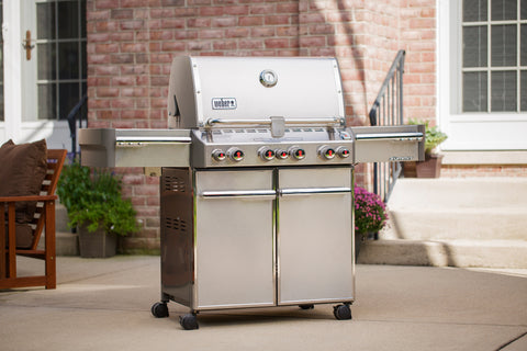 Weber Summit S-470 – Natural Gas | The Summit series represent the tippity-top of Weber’s bbq offering. With a ton of extra features including a ceramic infrared rotisserie burner, you’ll be set to grill all summer long | Barbecues Galore: Etobicoke, Oakville, Burlington & Calgary