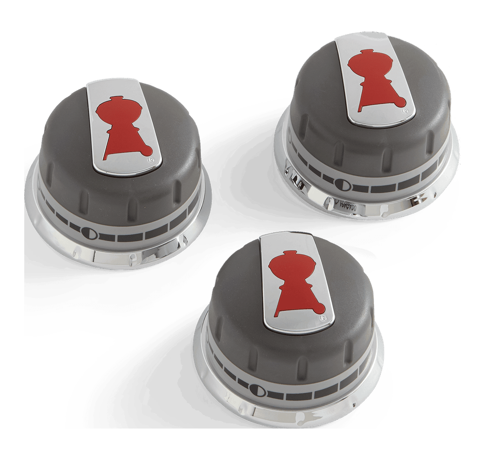 Weber 88848 Main Control Knob Kit – Set of Three | Available to order in-store and online with Barbecues Galore. Stop by any of our 5 locations. 3 Locations in the GTA: Burlington, Oakville & Etobicoke, Ontario. 2 Locations in Calgary, Alberta.