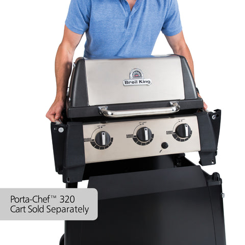 Broil King Porta Chef 320 being placed into Optional Cart