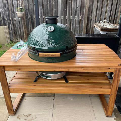 Big Green Egg Acacia Wood Table