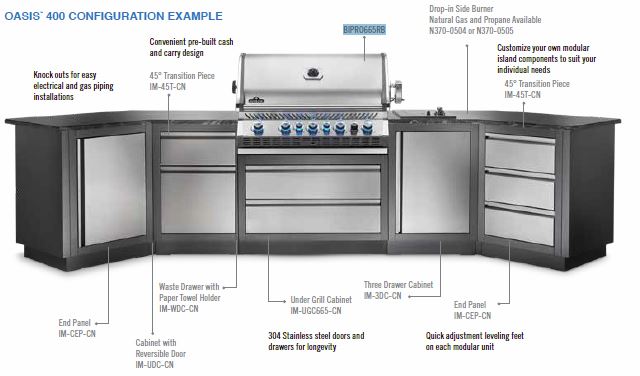 Napoleon Prestige Pro 665 Built-In grill is the perfect barbecue for a big family or cabin space. Affordable and beautiful outdoor kitchens at Barbecues Galore in Etobicoke, Oakville, Burlington and Calgary, Alberta.