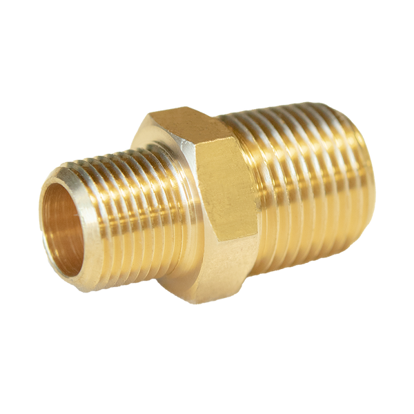 Brass Fitting - HMPTMP 1/2 Male to 3/8 Male Pipe Thread