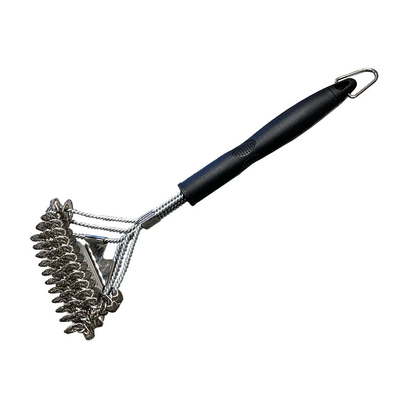 Stainless Steel Bristle Free Grill Brush with Metal Scraper - Barbecues Galore