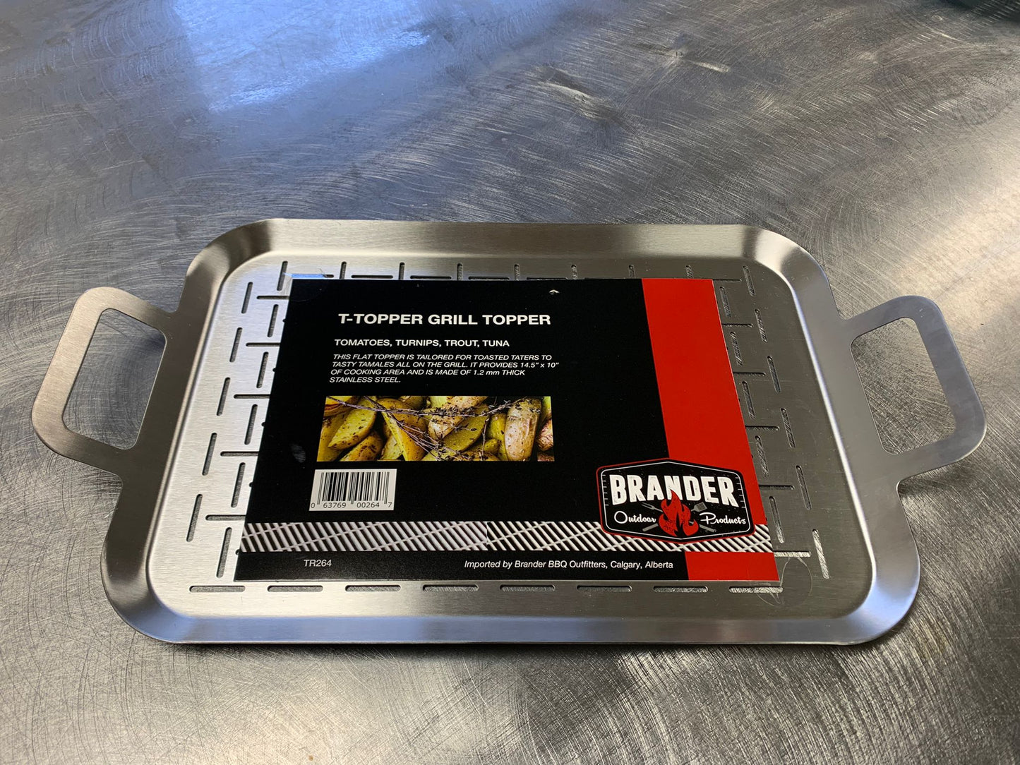 Brander T-Topper Grill Topper - Stainless Steel Grill Pan