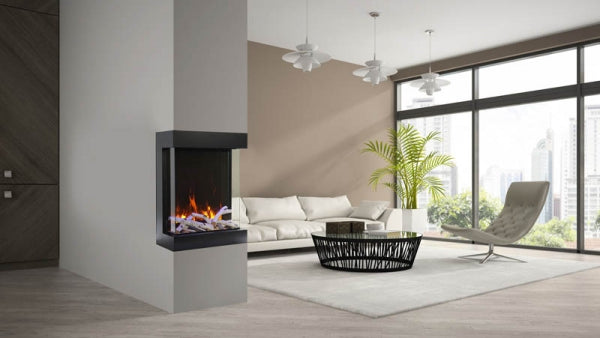 Amantii Tru View 25" 3-Sided Cube Electric Fireplace at Barbecues Galore in Burlington, Oakville, Etobicoke, and Calgary