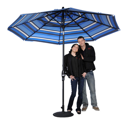 Treasure Garden UM8109 Auto Tilt Market Umbrella - Cobalt (4801) - 9 FT