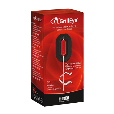 GrillEye PRO-Grade Meat & Ambient Temperature Probe for Remote Meat Thermometers