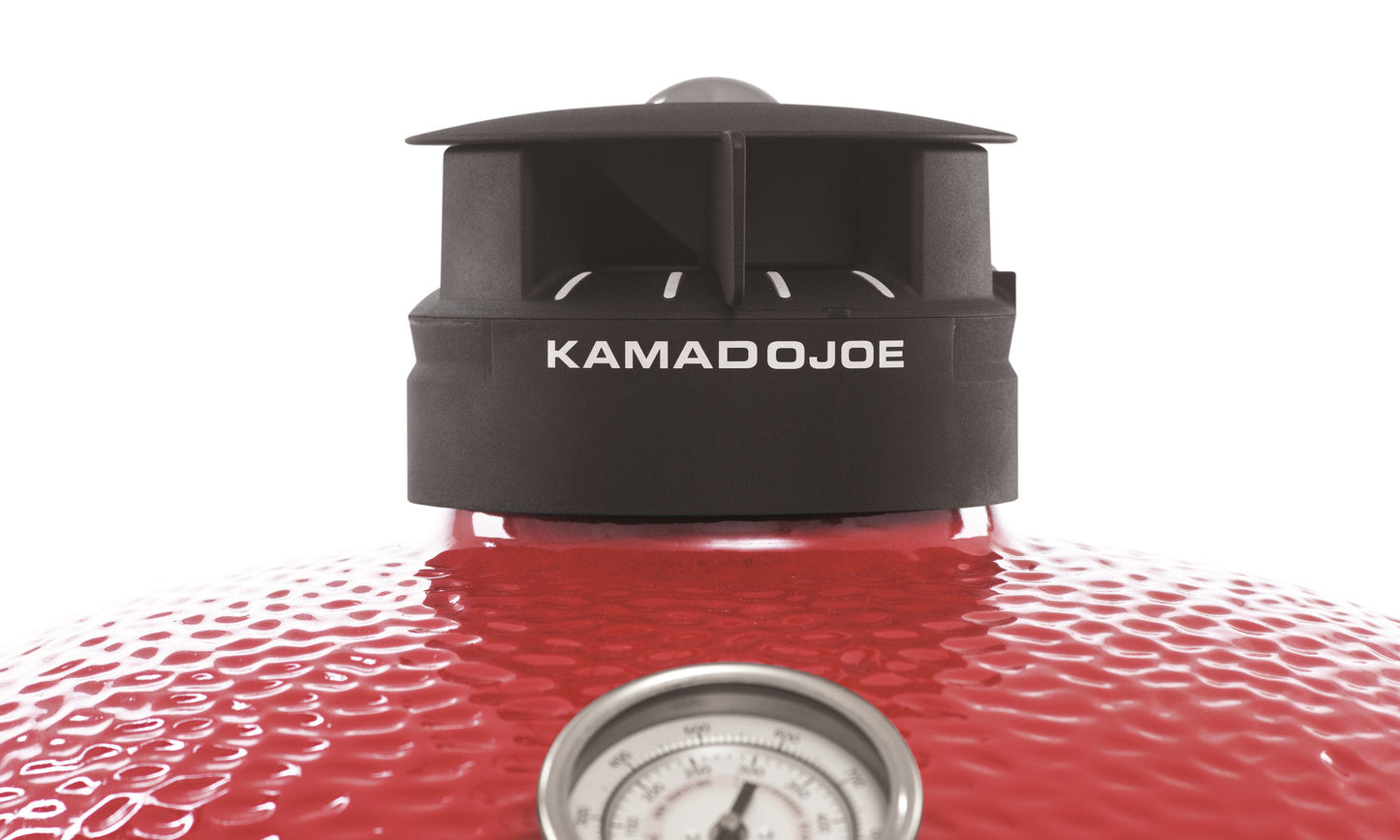 Kamado Joe Classic Joe II with Cart and Heat Deflector - Red 18" Ceramic Charcoal Grill