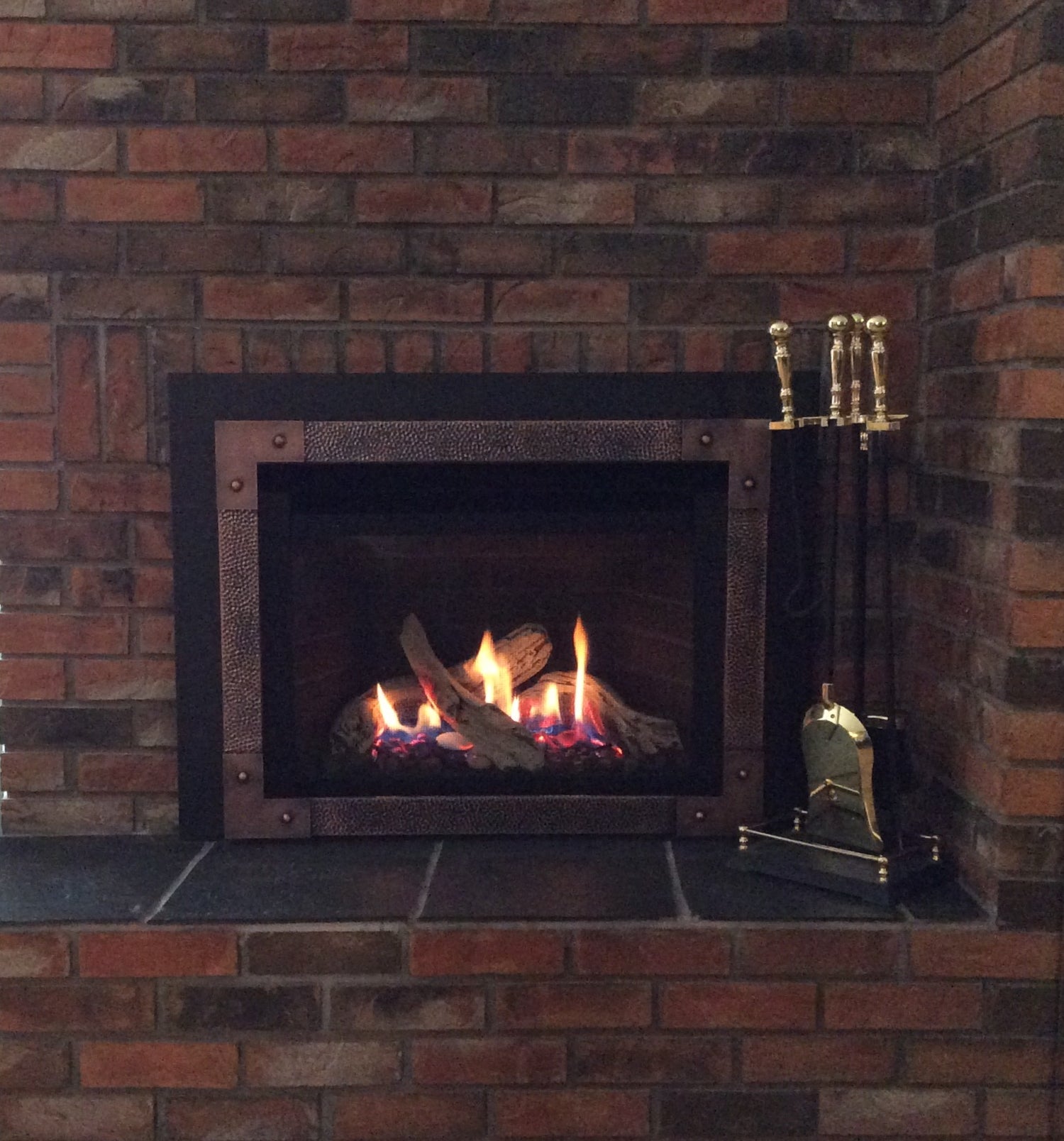 Valro Legend G3.5 Gas Insert Fireplace in Customer Home Calgary Alberta