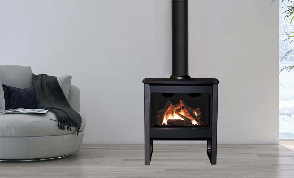 Valor Madrona Freestanding Gas Fireplace in Calgary, Toronto Barbecues Galore