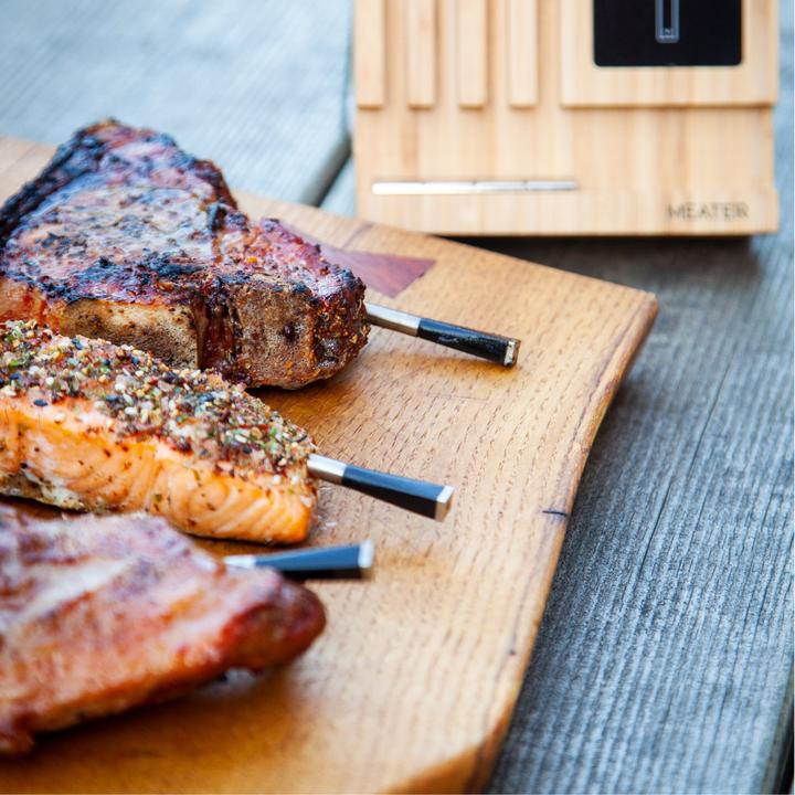 MEATER Block Wireless Remote Thermometer | Available in-store and online with Barbecues Galore. Located in Burlington, Oakville, Etobicoke & Calgary. Shop for all of your BBQ, patio, accessory and parts needs.