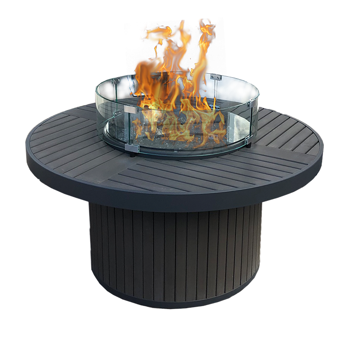 On Sale Outdoor GreatRoom Brooks Round Fire Table - Propane