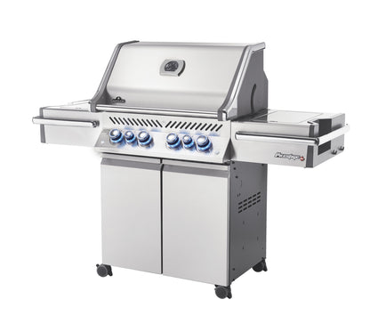Napoleon Prestige PRO500RSIB - Natural Gas Grill | Colour-changing LED control knobs, alluring chrome accents and more for great summer grilling | Barbecues Galore in Calgary, Alberta and in Ontario in Burlington, Oakville & Etobicoke