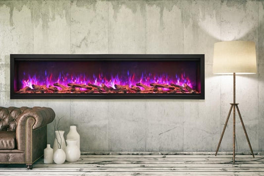 Amantii Symmetry Series 88" Extra Tall Built-In Electric Fireplace l Barbecues Galore