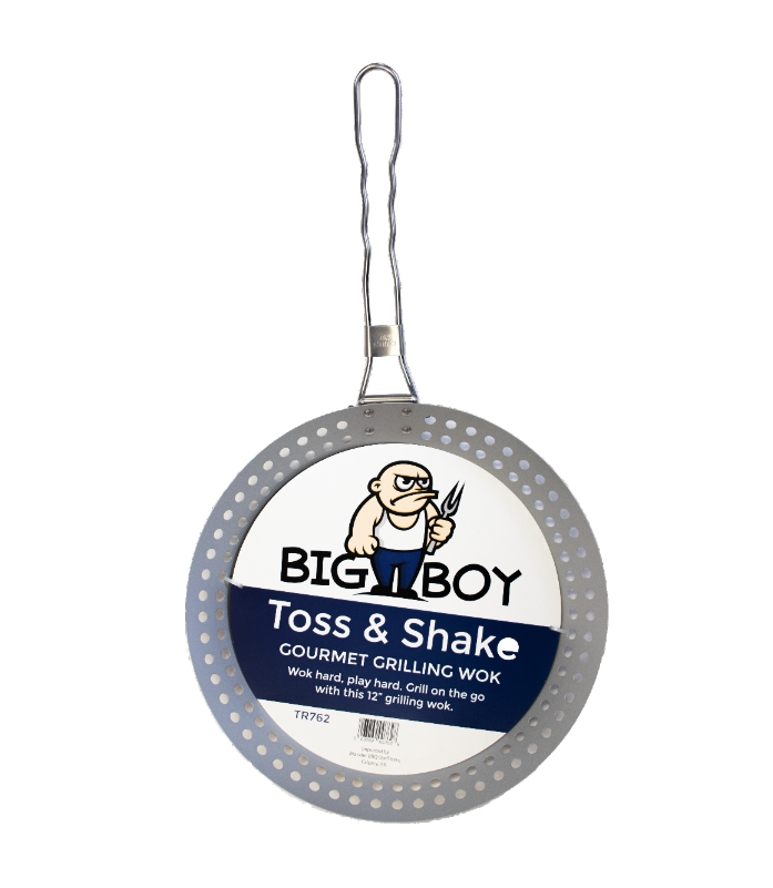 Big Boy Toss & Shake: Round Grill Topper with Foldable Handle