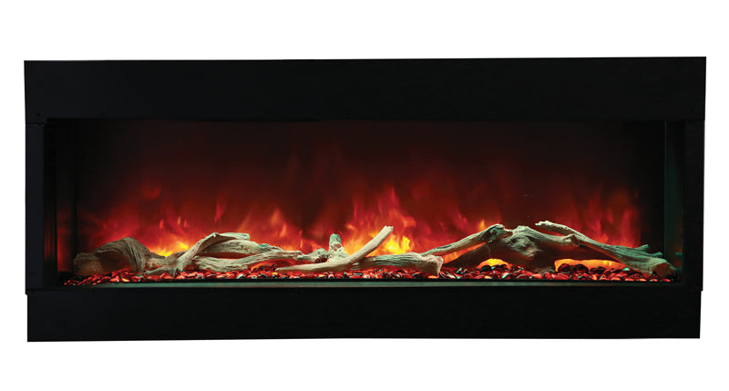 Amantii Tru-View 60"  3-Sided Linear Electric Fireplace l Barbecues Galore