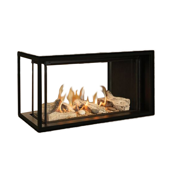 Valor LX1 Pier 3Sided Gas Fireplace in Calgary, Toronto, & the GTA