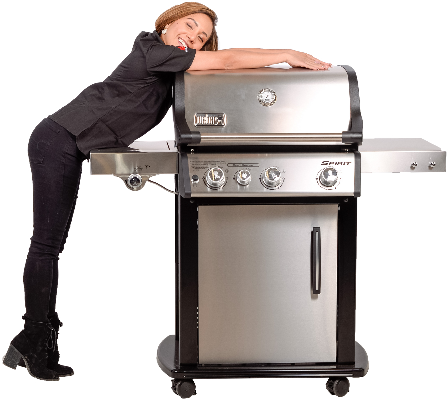 Weber Spirit SP-335 - Propane | This one’s going to be your go to bbq this summer with stainless steel cooking grills, a side burner and a searing station built into the main cooking space | Barbecues Galore: Burlington, Oakville, Etobicoke & Calgary