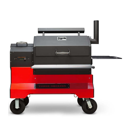 Yoder Smokers YS640S Competition Cart Pellet Grill and Red Cart