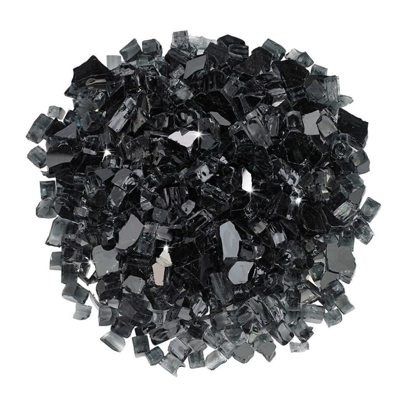 American Fireglass Outdoor Living > Firepits > Gas Firepits > Firepit Accessories Black Reflective American Fireglass Replacement Firepit Glass