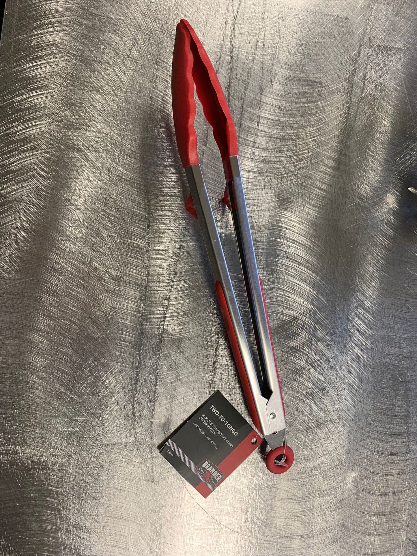 Barbecues Galore Barbecue Accessories > Tools & Gadgets > Tongs Brander Two-to-Tongo - Silicone Grip Tongs with Feet to Stand