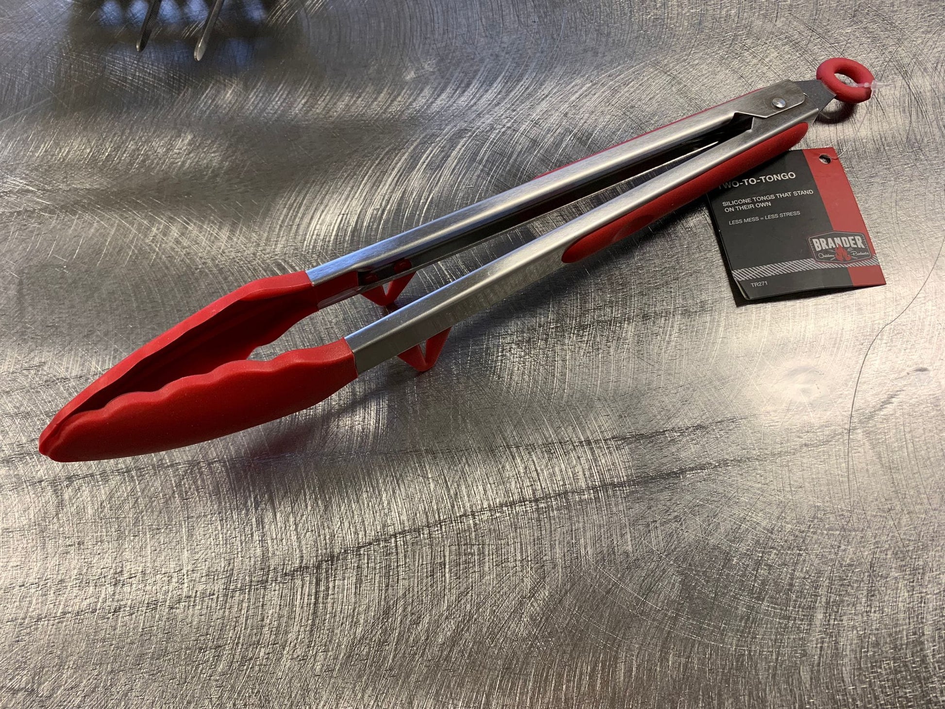 Barbecues Galore Barbecue Accessories > Tools & Gadgets > Tongs Brander Two-to-Tongo - Silicone Grip Tongs with Feet to Stand