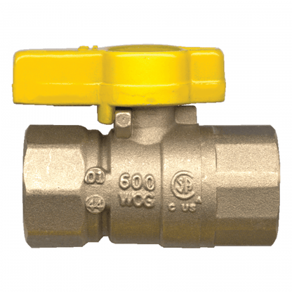 Barbecues Galore Barbecue Parts > Hoses & Fittings > Fittings 1/2" Double Female Threaded Natural Gas Shutoff Valve - CSA Approved