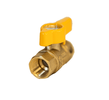 Barbecues Galore Barbecue Parts > Hoses & Fittings > Fittings 3/8" Double Female Threaded Natural Gas Shutoff Valve - CSA Approved