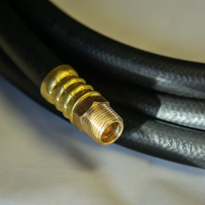 Barbecues Galore Barbecue Parts > Hoses & Fittings > Hoses 3/8” NG/LP Hose Male Pipe Thread To Female Flare - CSA Approved