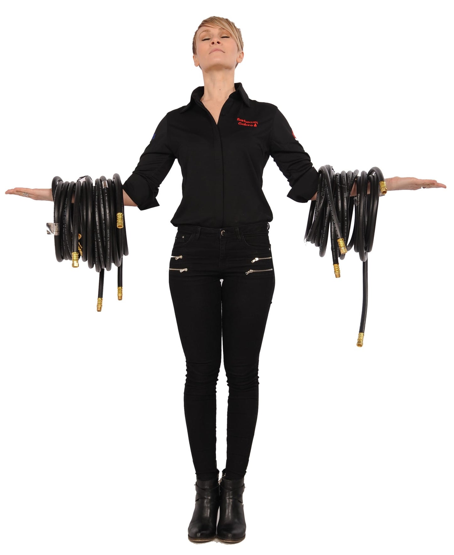 Barbecues Galore Barbecue Parts > Hoses & Fittings > Hoses 3/8” NG/LP Hose Male Pipe Thread To Female Flare - CSA Approved