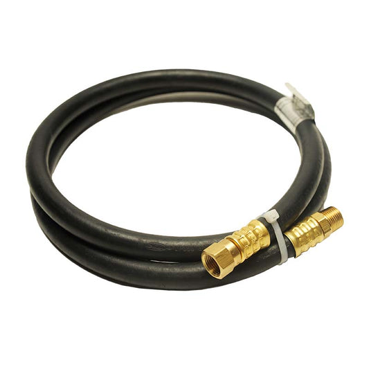 Barbecues Galore Barbecue Parts > Hoses & Fittings > Hoses 5 Feet 3/8” NG/LP Hose Male Pipe Thread To Female Flare - CSA Approved