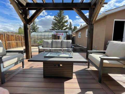 Outdoor GreatRoom Brooks Square Fire Table