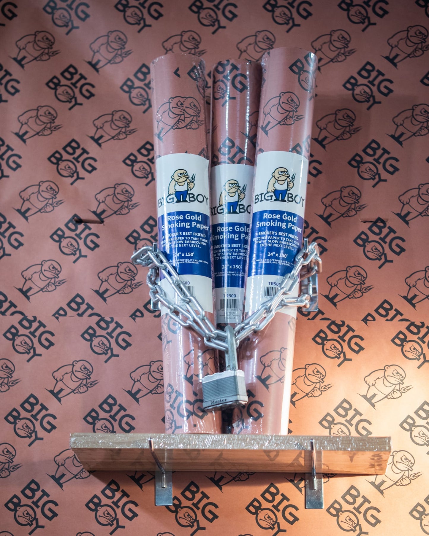 Big Boy Barbecue Accessories > Food Preparation > Butcher Paper & Twine Big Boy Rose Gold Smoking Paper - 24" x 150'