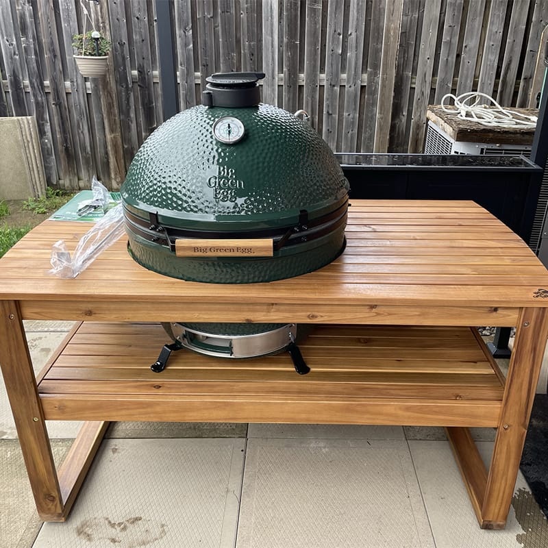 Big Green Egg Barbecue Accessories > Carts & Stands > Stand Big Green Egg Acacia Wood Table