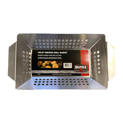 Brander Barbecue Accessories > Tools and Gadgets > Grill Toppers > Grill Baskets Brander Holey Smokes Grill Basket - Stainless Steel