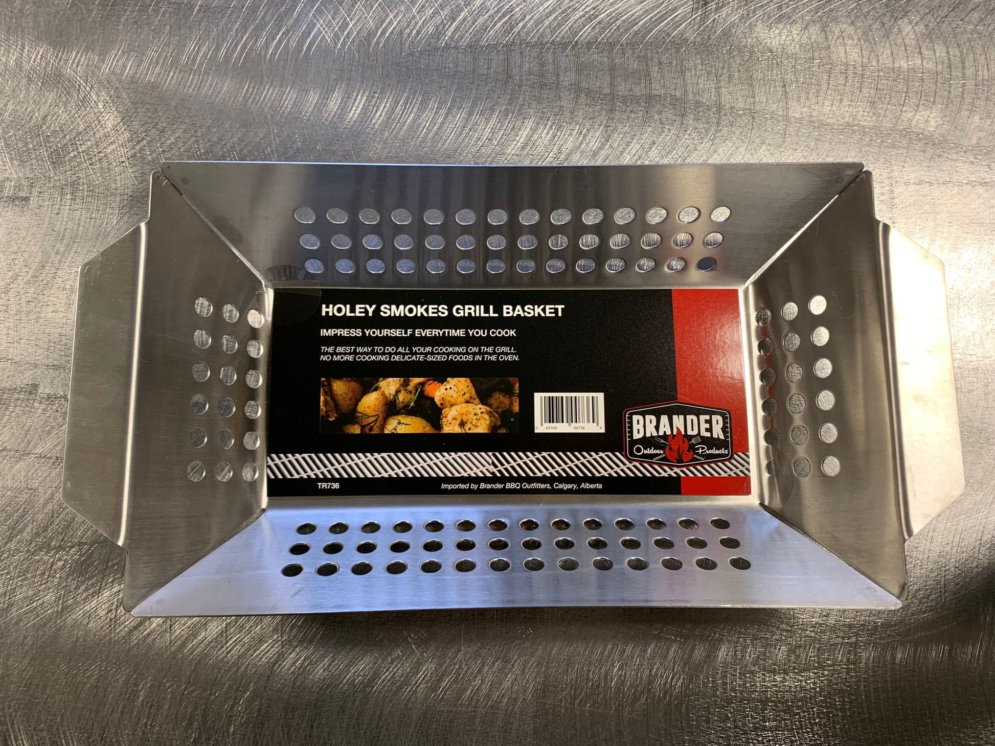 Brander Barbecue Accessories > Tools and Gadgets > Grill Toppers > Grill Baskets Brander Holey Smokes Grill Basket - Stainless Steel