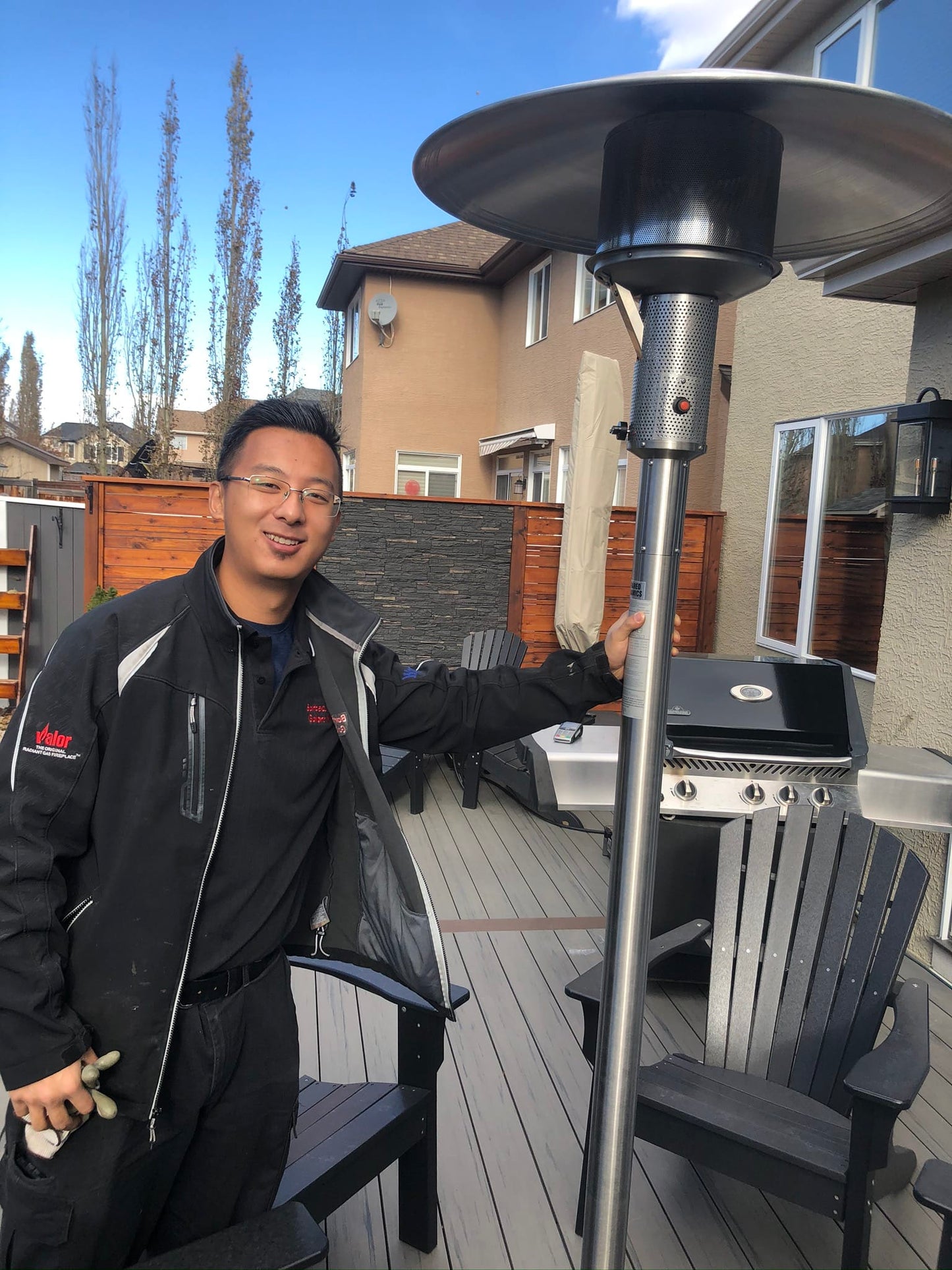 Brander Outdoor Living > Heating > Patio Heaters > Freestanding Brander Stainless Steel Patio Heater - Natural Gas