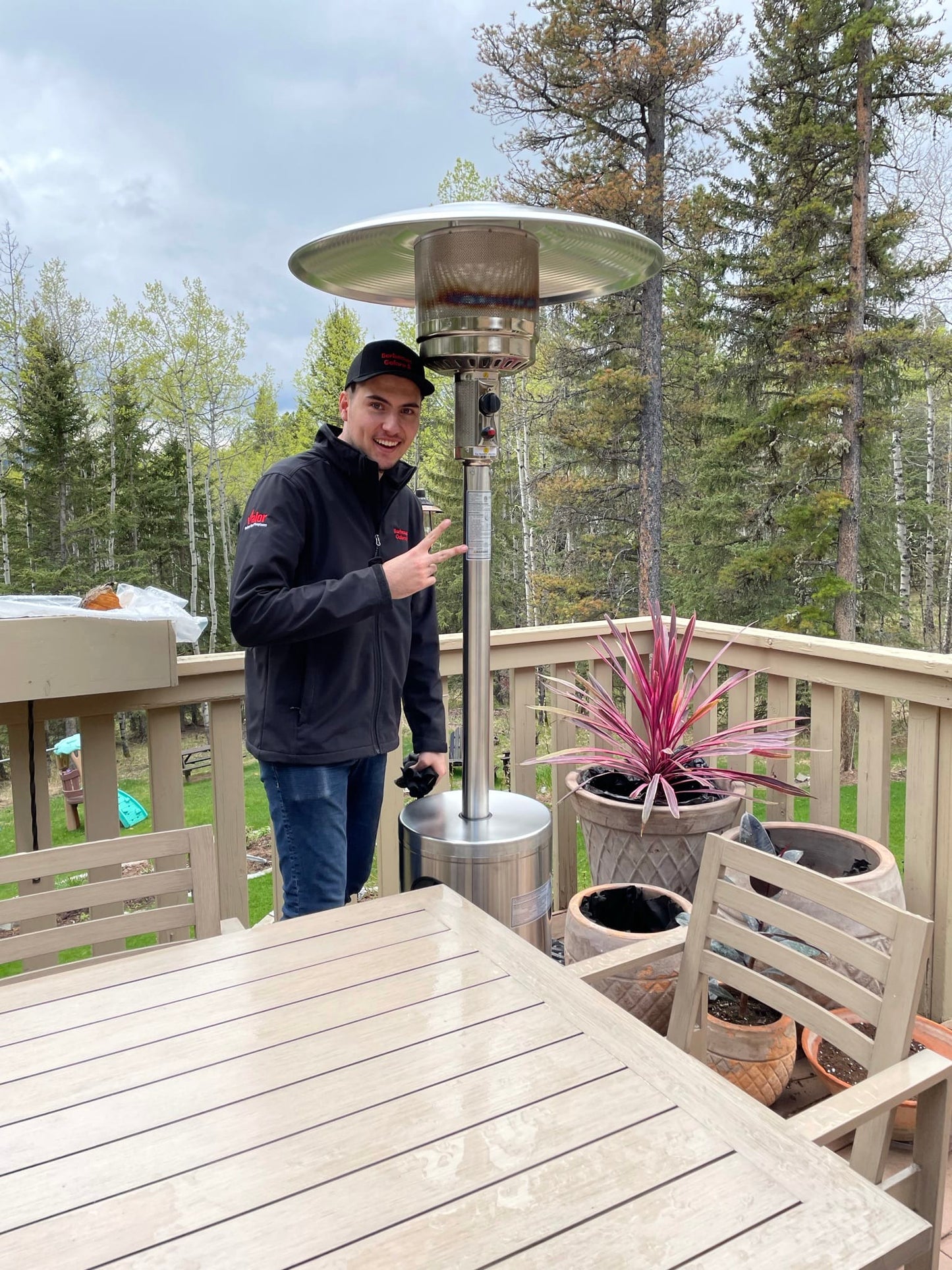Brander Outdoor Living > Heating > Patio Heaters > Freestanding Brander Stainless Steel Patio Heater - Propane