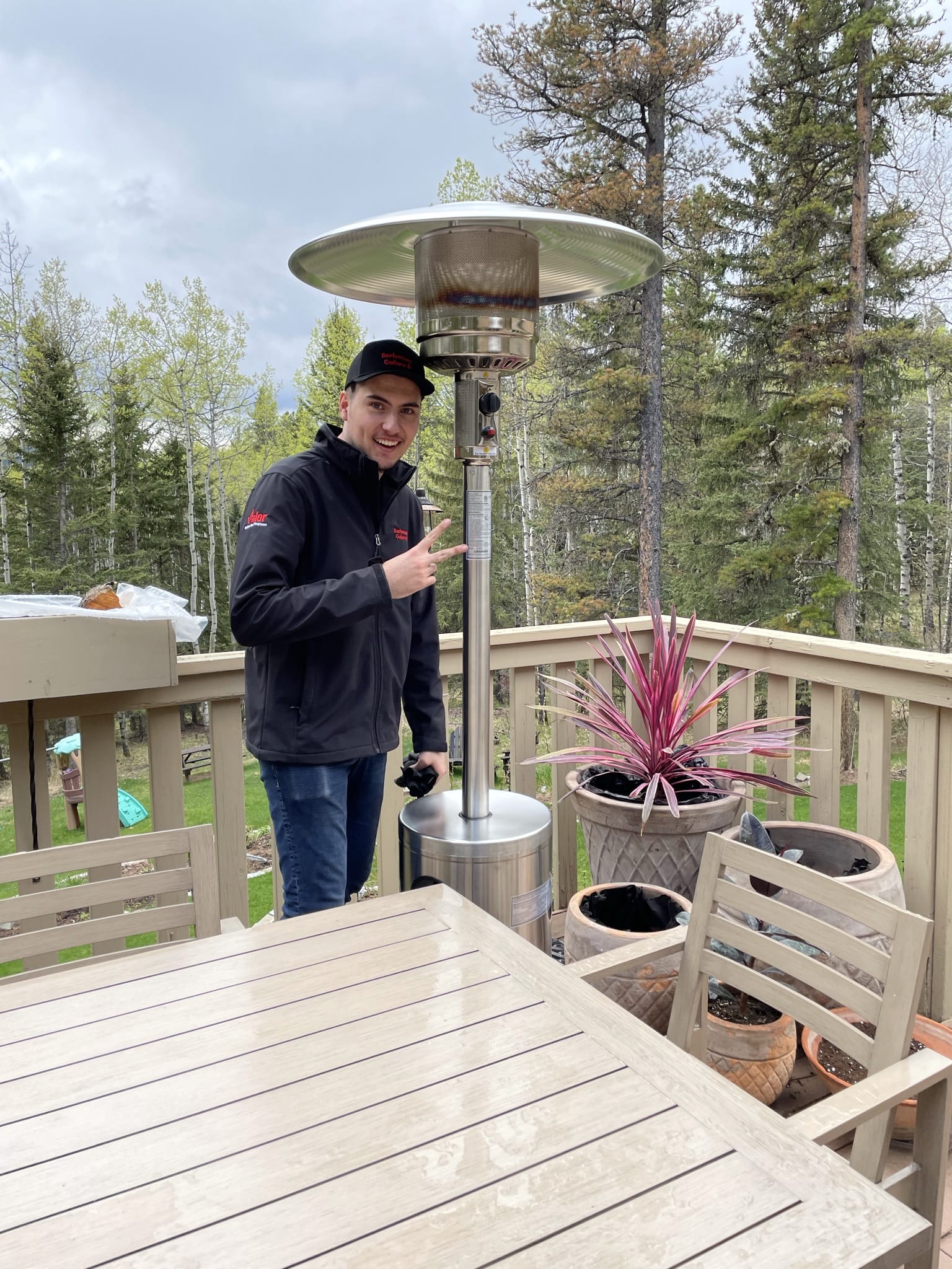 Brander Outdoor Living > Heating > Patio Heaters > Freestanding Brander Stainless Steel Patio Heater - Propane