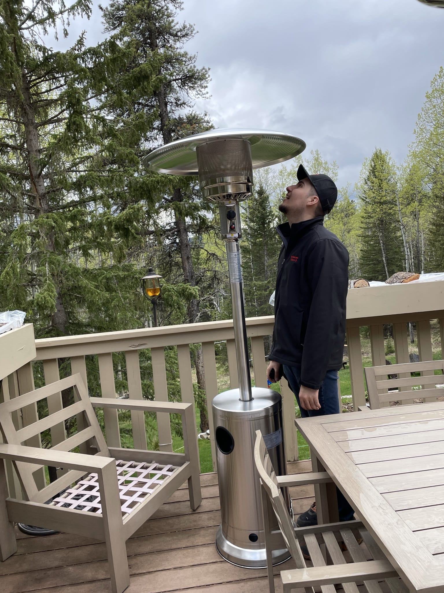 Brander Outdoor Living > Heating > Patio Heaters > Freestanding Brander Stainless Steel Patio Heater - Propane