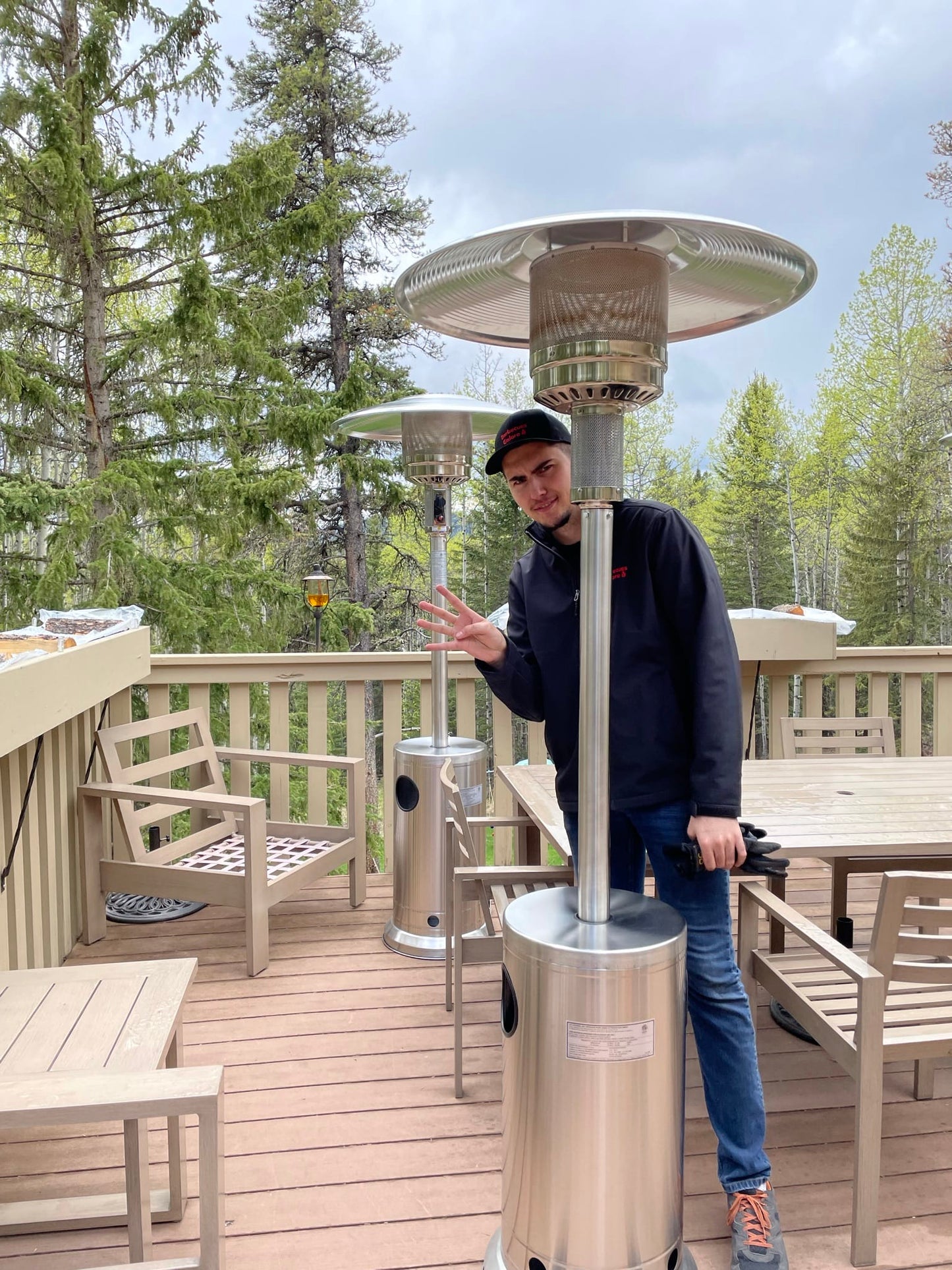 Brander Outdoor Living > Heating > Patio Heaters > Freestanding Brander Stainless Steel Patio Heater - Propane