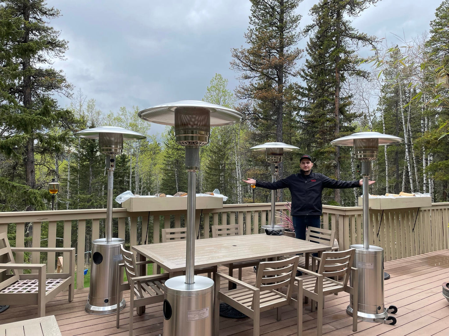 Brander Outdoor Living > Heating > Patio Heaters > Freestanding Brander Stainless Steel Patio Heater - Propane