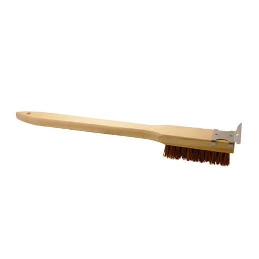 Chef Felton Barbecue Accessories > Cleanup & Maintenance > Brushes & Scrapers Chef Felton 20" Long Handle Natural Fiber Bristle BBQ Brush w/ Scraper