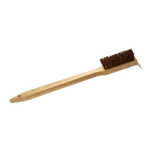 Chef Felton Barbecue Accessories > Cleanup & Maintenance > Brushes & Scrapers Chef Felton 20" Long Handle Natural Fiber Bristle BBQ Brush w/ Scraper