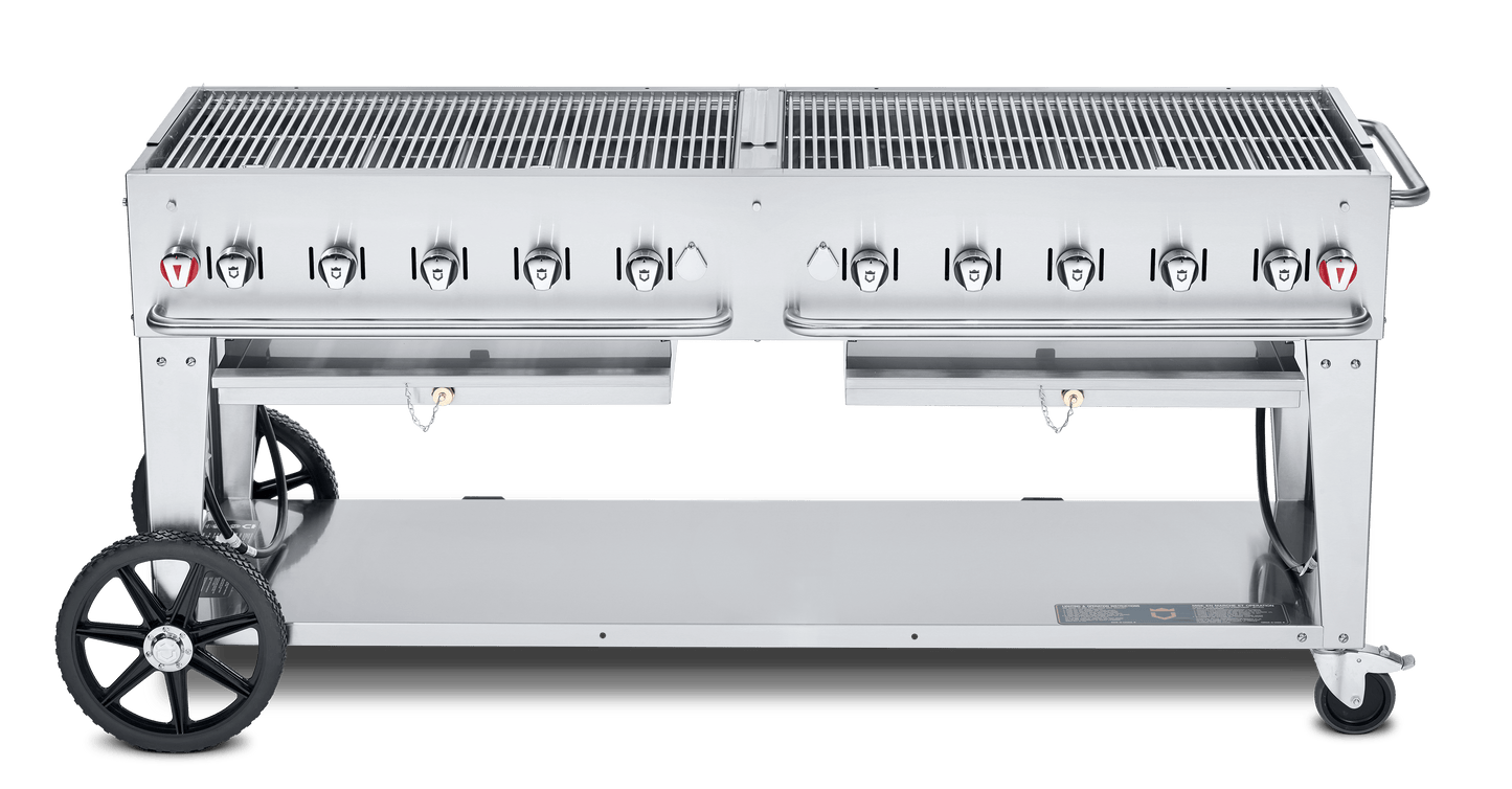 Crown Verity Outdoor Cooking > Gas Grills > BBQs Natural Gas / 72" Crown Verity Mobile Grill - 30", 36", 48", 60", 72"