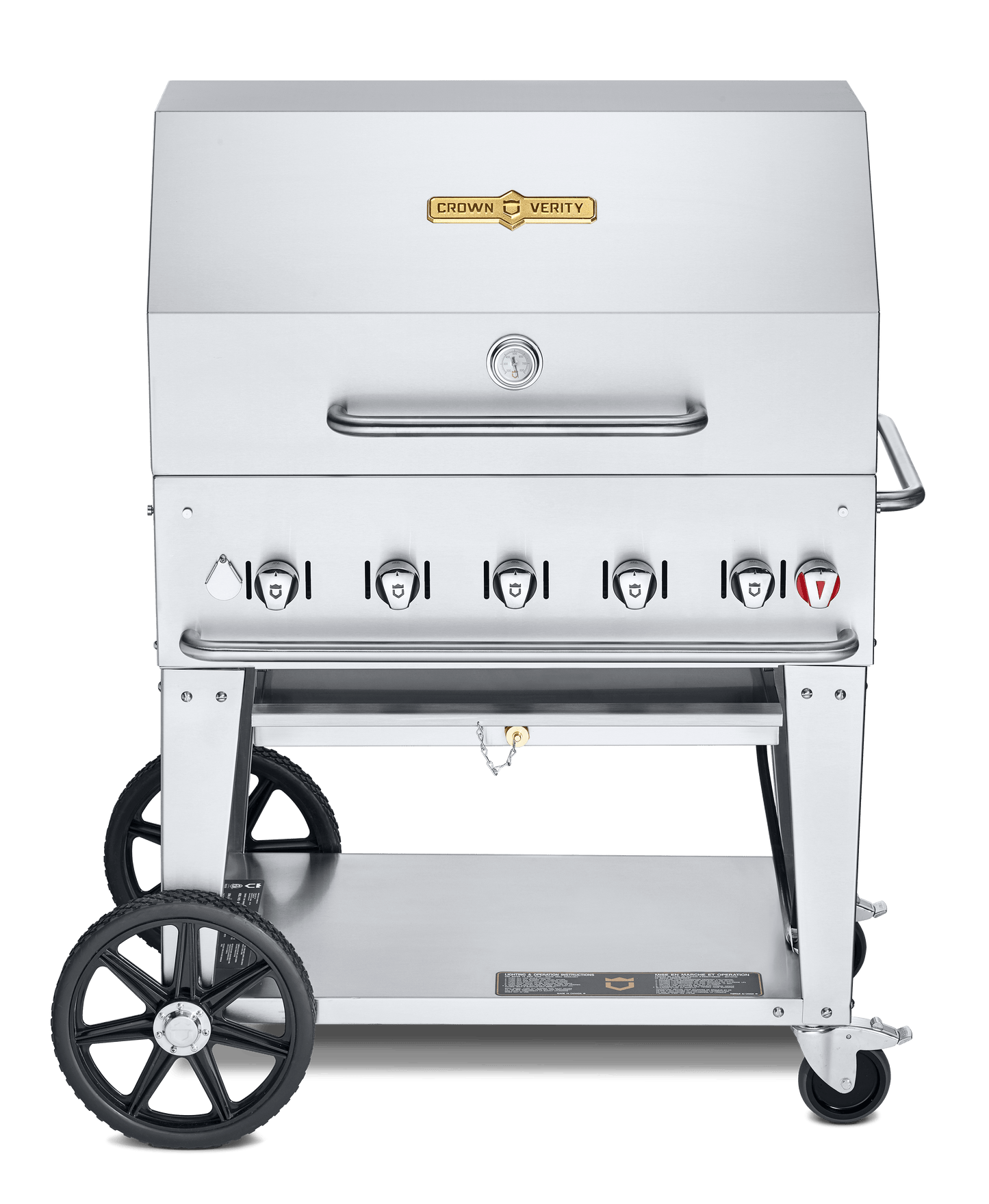 Crown Verity Outdoor Cooking > Gas Grills > BBQs Propane / 36" Crown Verity Mobile Grill Dome Pkg - 30", 36", 48", 60", 72"
