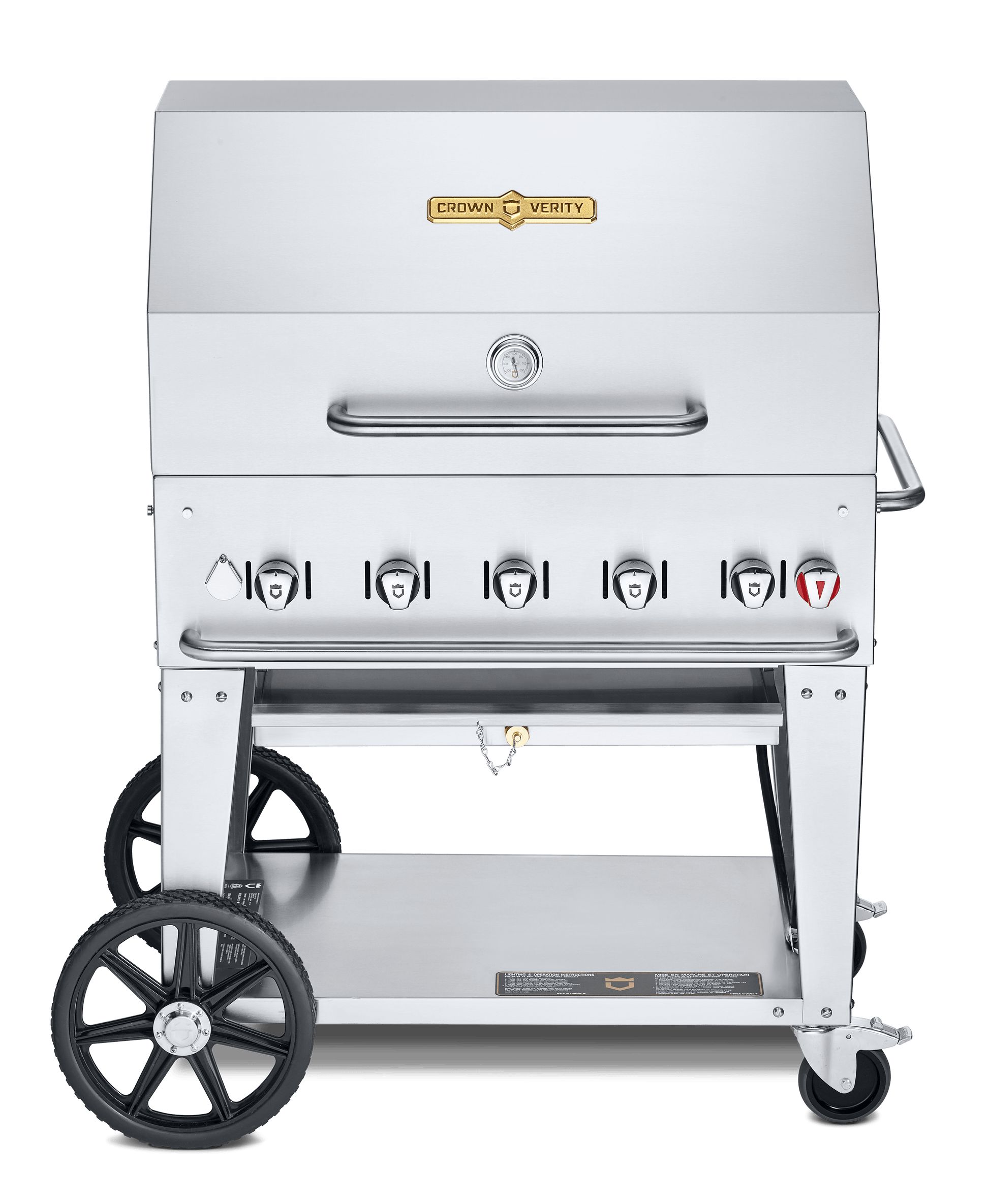 Crown Verity Outdoor Cooking > Gas Grills > BBQs Propane / 36" Crown Verity Mobile Grill Dome Pkg - 30", 36", 48", 60", 72"