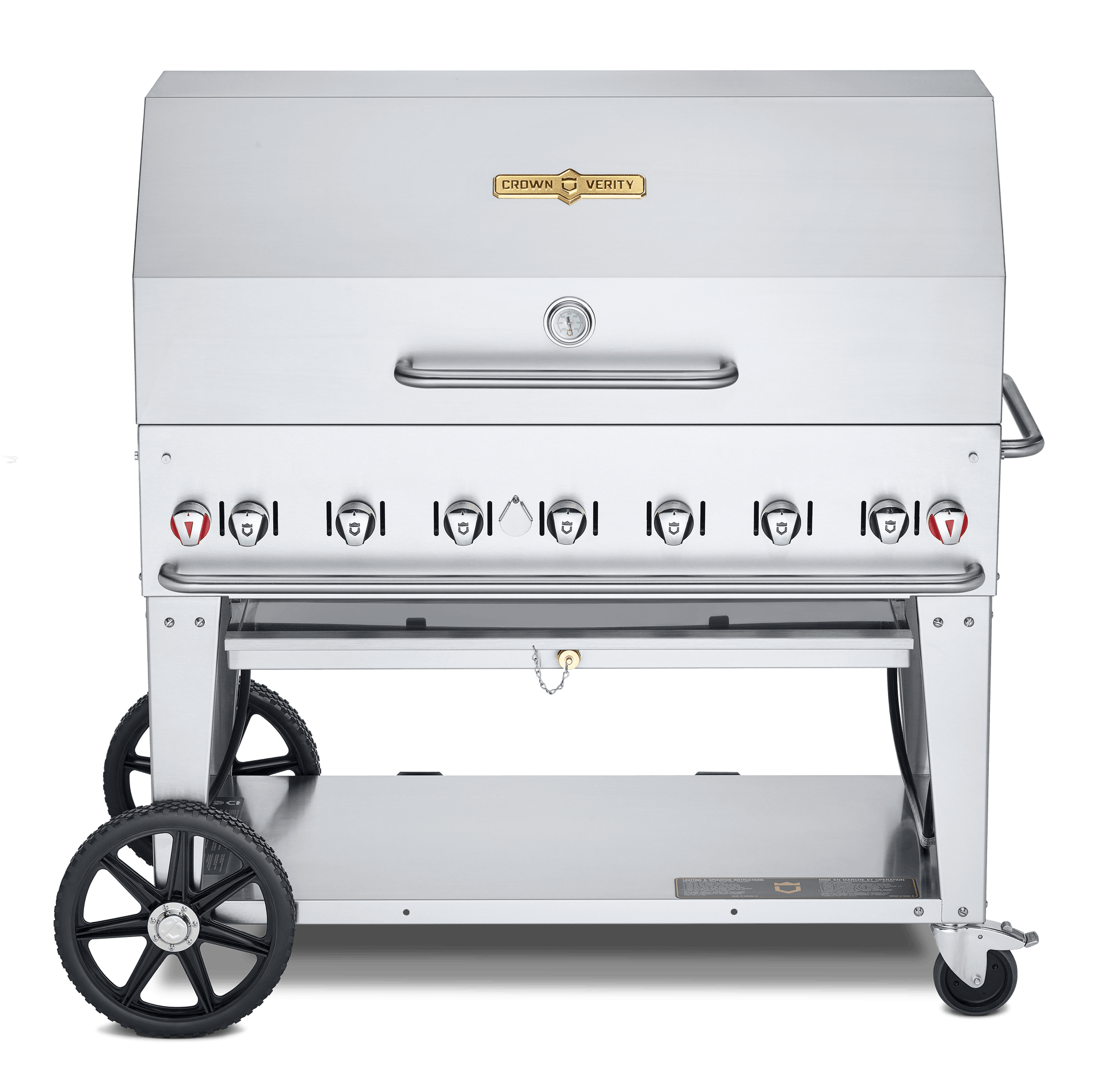 Crown Verity Outdoor Cooking > Gas Grills > BBQs Propane / 48" Crown Verity Mobile Grill Dome Pkg - 30", 36", 48", 60", 72"